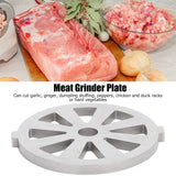 2pcs Meat Grinder Blade 304 Stainless Steel Cutting Plate 7mm/0.3in ID for 5#/B Type Meat Grinder(8 Holes Knife Plate )