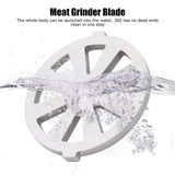 2pcs Meat Grinder Blade 304 Stainless Steel Cutting Plate 7mm/0.3in ID for 5#/B Type Meat Grinder(8 Holes Knife Plate ) - Extra Image