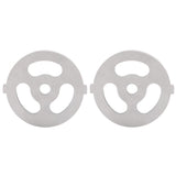 2pcs Meat Grinder Blade 304 Stainless Steel Cutting Plate 7mm/0.3in ID for 5#/B Type Meat Grinder(3 Holes Knife Plate )