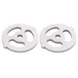 2pcs Meat Grinder Blade 304 Stainless Steel Cutting Plate 7mm/0.3in ID for 5#/B Type Meat Grinder(3 Holes Knife Plate ) - Front View