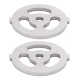 2pcs Meat Grinder Blade 304 Stainless Steel Cutting Plate 7mm/0.3in ID for 5#/B Type Meat Grinder(3 Holes Knife Plate ) - Side View