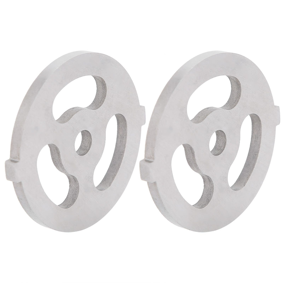 2pcs Meat Grinder Blade 304 Stainless Steel Cutting Plate 7mm/0.3in ID for 5#/B Type Meat Grinder(3 Holes Knife Plate )