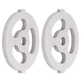 2pcs Meat Grinder Blade 304 Stainless Steel Cutting Plate 7mm/0.3in ID for 5#/B Type Meat Grinder(3 Holes Knife Plate ) - Rear View