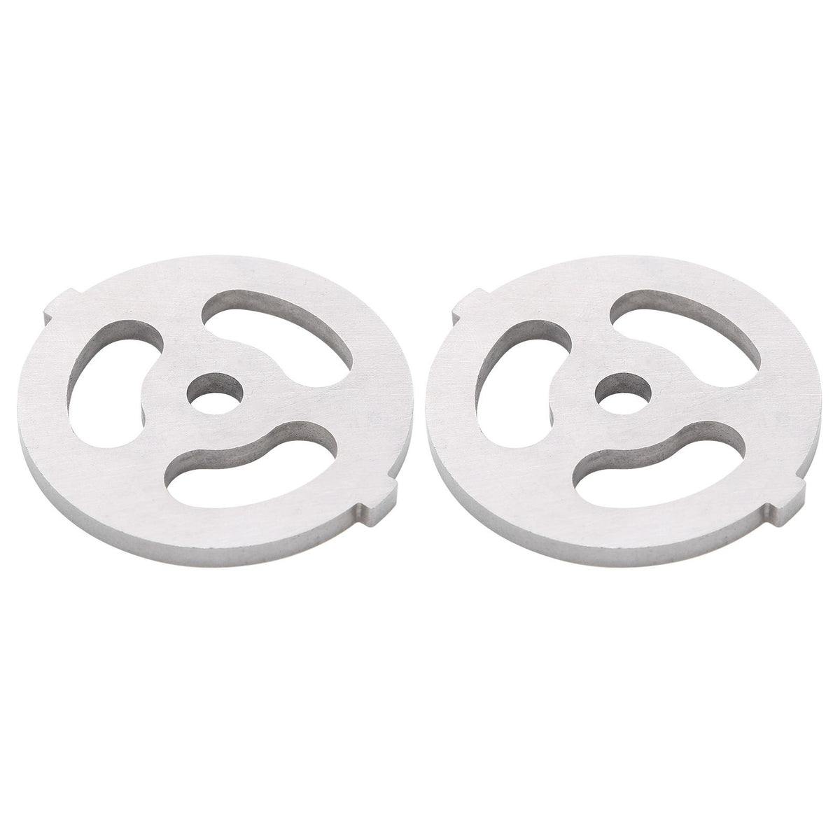 2pcs Meat Grinder Blade 304 Stainless Steel Cutting Plate 7mm/0.3in ID for 5#/B Type Meat Grinder(3 Holes Knife Plate )