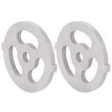 2pcs Meat Grinder Blade 304 Stainless Steel Cutting Plate 7mm/0.3in ID for 5#/B Type Meat Grinder(3 Holes Knife Plate ) - Low Angle