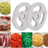 2pcs Meat Grinder Blade 304 Stainless Steel Cutting Plate 7mm/0.3in ID for 5#/B Type Meat Grinder(3 Holes Knife Plate ) - Extra Image