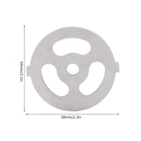 2pcs Meat Grinder Blade 304 Stainless Steel Cutting Plate 7mm/0.3in ID for 5#/B Type Meat Grinder(3 Holes Knife Plate )