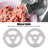 2pcs Meat Grinder Blade 304 Stainless Steel Cutting Plate 7mm/0.3in ID for 5#/B Type Meat Grinder(3 Holes Knife Plate )