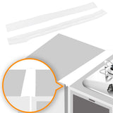 2pcs Stove Counter Gap Cover HeatResistant Anti Oil Oven Gap Filler Sealing Strip(White 21in) - Extra Image