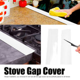 2pcs Stove Counter Gap Cover HeatResistant Anti Oil Oven Gap Filler Sealing Strip(White 21in) - Extra Image
