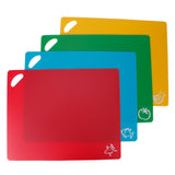 4pcs PP Flexible Kitchen Cutting Board Non Slip Cutting Board for Vegetable Meat 1.2mm