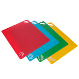 4pcs PP Flexible Kitchen Cutting Board Non Slip Cutting Board for Vegetable Meat 1.2mm