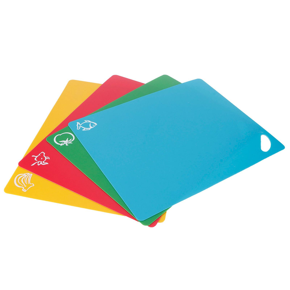 4pcs PP Flexible Kitchen Cutting Board Non Slip Cutting Board for Vegetable Meat 1.2mm