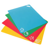 4pcs PP Flexible Kitchen Cutting Board Non Slip Cutting Board for Vegetable Meat 1.2mm