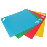 4pcs PP Flexible Kitchen Cutting Board Non Slip Cutting Board for Vegetable Meat 1.2mm - 45-Degree Angle