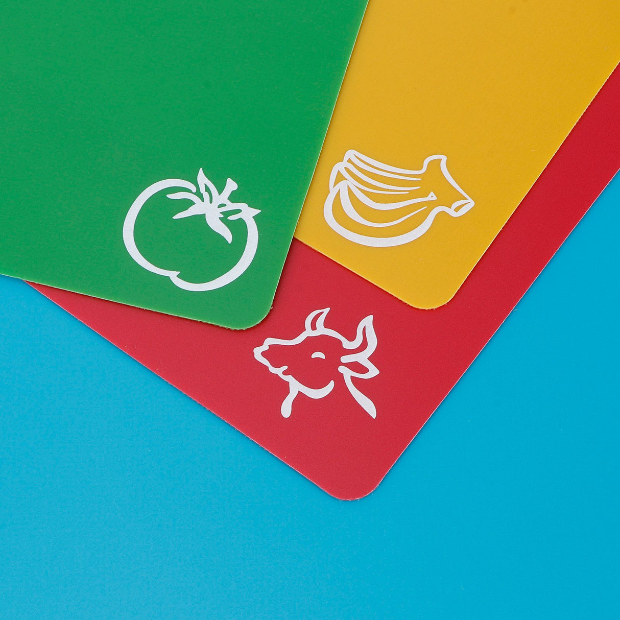 4pcs PP Flexible Kitchen Cutting Board Non Slip Cutting Board for Vegetable Meat 1.2mm