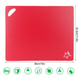 4pcs PP Flexible Kitchen Cutting Board Non Slip Cutting Board for Vegetable Meat 1.2mm