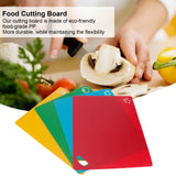 4pcs PP Flexible Kitchen Cutting Board Non Slip Cutting Board for Vegetable Meat 1.2mm