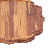 Bamboo Tea Tray Teaboard Serving Plate Japanese Style Tableware W/Protection PadS 19.8x13.7x1.8cm