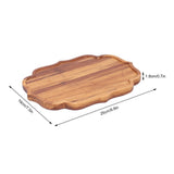 Bamboo Tea Tray Teaboard Serving Plate Japanese Style Tableware W/Protection PadS 19.8x13.7x1.8cm