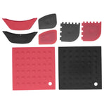 8Pcs/Set Pot Holder Scraper Pan Handle Kit Silicone Anti-Scalding Accessory for Home Kitchen