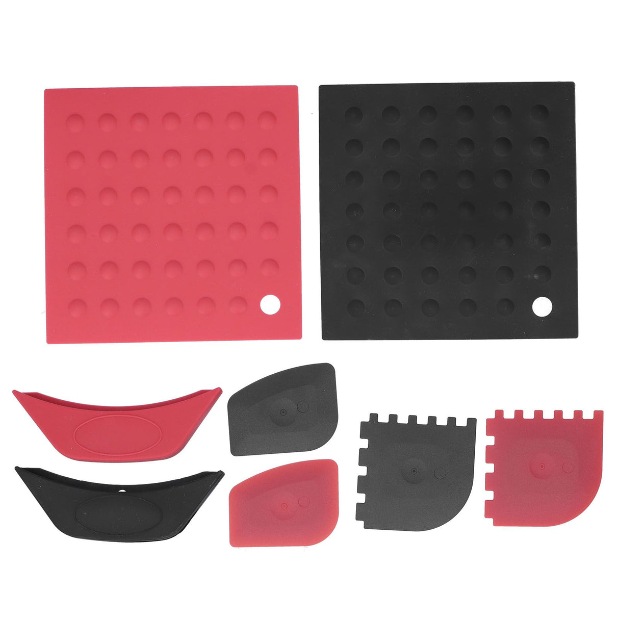 8Pcs/Set Pot Holder Scraper Pan Handle Kit Silicone Anti-Scalding Accessory for Home Kitchen
