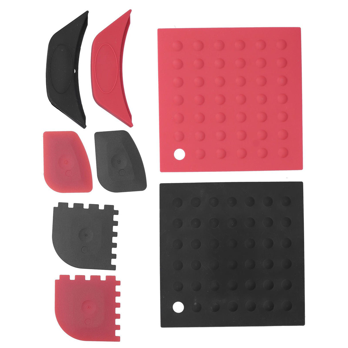 8Pcs/Set Pot Holder Scraper Pan Handle Kit Silicone Anti-Scalding Accessory for Home Kitchen