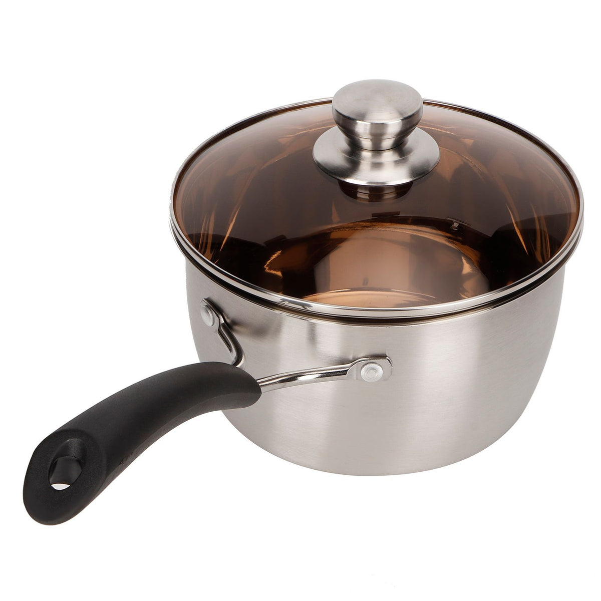 Small Soup Pot Thickened Compound Steel NonMagnetic Single Handle Cooking Kitchenware 18cm