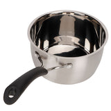Small Soup Pot Thickened Compound Steel NonMagnetic Single Handle Cooking Kitchenware 18cm - Close-Up Angle