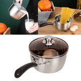 Small Soup Pot Thickened Compound Steel NonMagnetic Single Handle Cooking Kitchenware 18cm - Extra Image