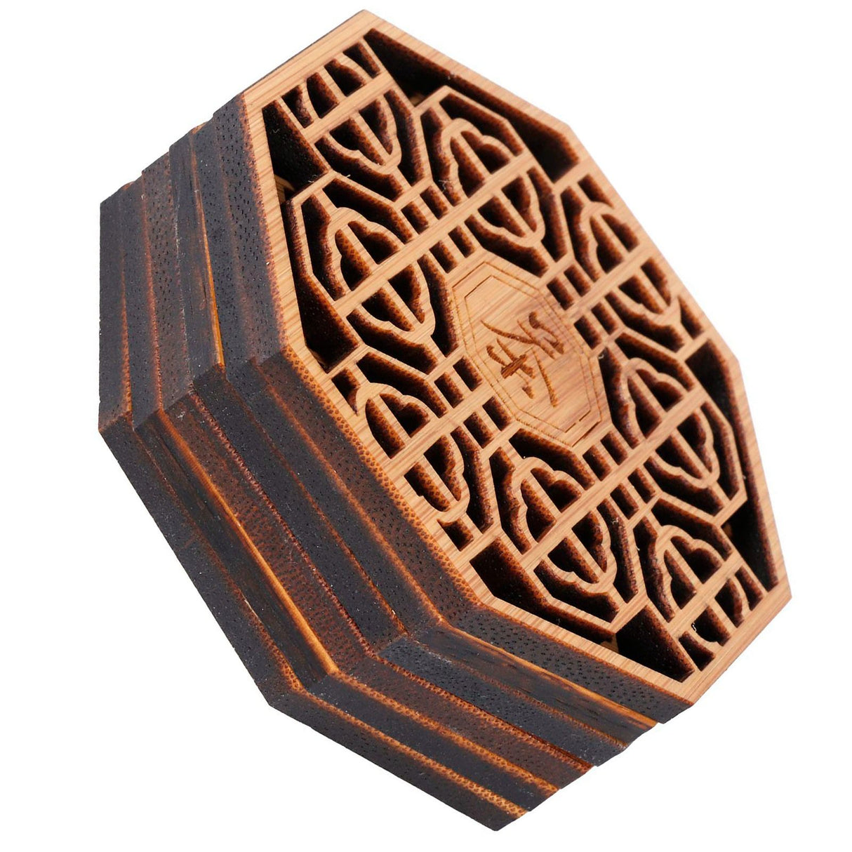 6PCS Bamboo Coaster Teacup Mat AntiScald Heat Insulation Pad Tea Ceremony Supplies(Type 1 )