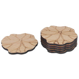 6Pcs/Set Teacup Mat Bamboo Coaster Heat Insulated Cup Pad Drinkware Tabletop AccessoryLotus Leaf Type
