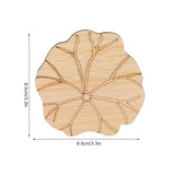 6Pcs/Set Teacup Mat Bamboo Coaster Heat Insulated Cup Pad Drinkware Tabletop AccessoryLotus Leaf Type - Extra Image