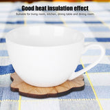6Pcs/Set Teacup Mat Bamboo Coaster Heat Insulated Cup Pad Drinkware Tabletop AccessoryLotus Leaf Type