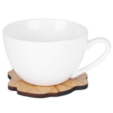 6Pcs/Set Teacup Mat Bamboo Coaster Heat Insulated Cup Pad Drinkware Tabletop AccessoryLotus Leaf Type - Extra Image