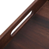 Rectangular Wooden Serving Tray with Grooves Breakfast Food Tray for Tea Coffee Fruit SnackS - Extra Image
