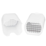 French Fry Cutter Potato Vegetable Fruit Slicing Tools with Lid 44 Grids Kitchen Accessories - Side View