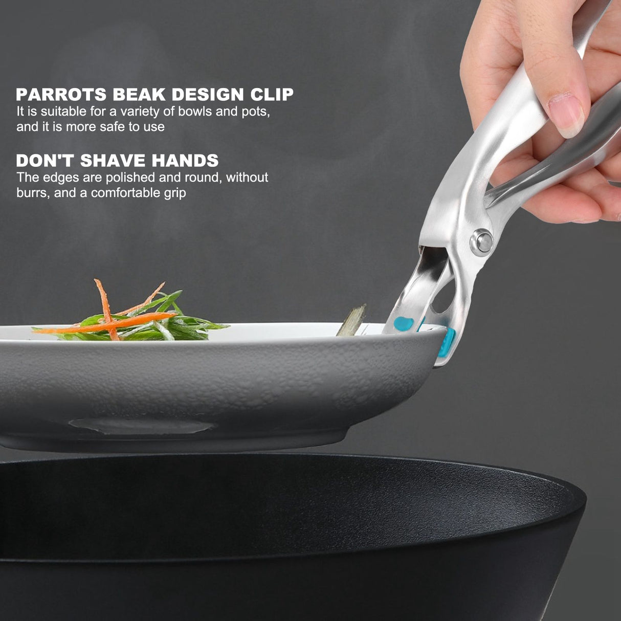 AntiScald Clip 304 Stainless Steel AntiHot Bowl Dishes Holder Pot Pan Clamp Kitchen Accessories