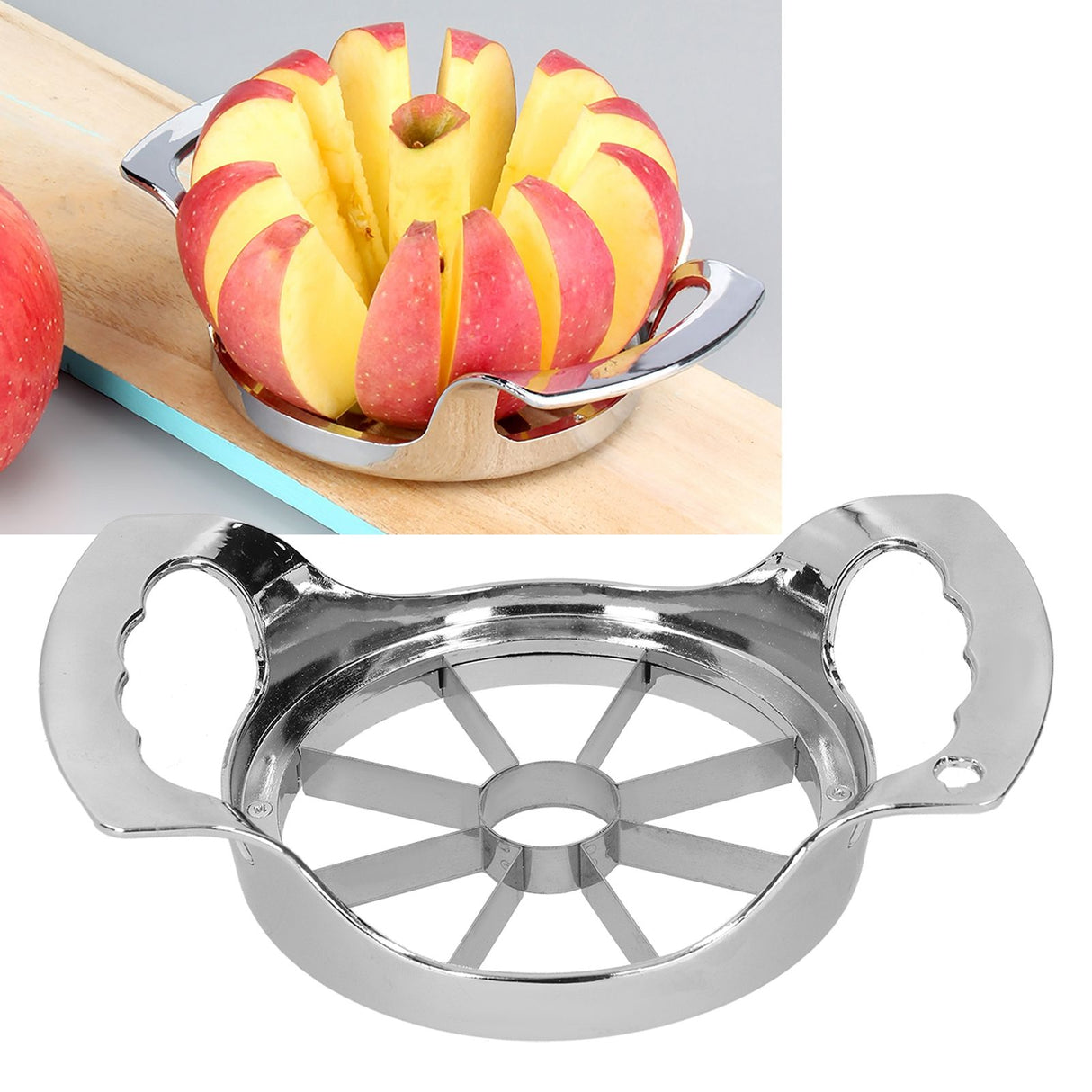 Fruit Cutter Multifunction 304 Stainless Steel Apples Cutting Tool Kitchen AccessoryL (For 12 Section)