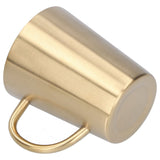 340ml 304 Stainless Steel Beer Mug Coffee Water Cup with Handgrip Double Wall DrinkwareGold - Side View