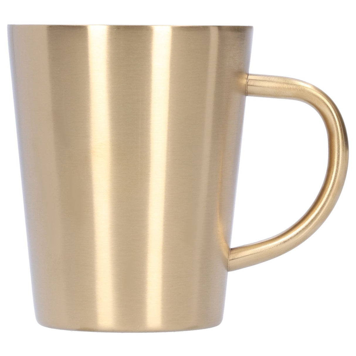 340ml 304 Stainless Steel Beer Mug Coffee Water Cup with Handgrip Double Wall DrinkwareGold