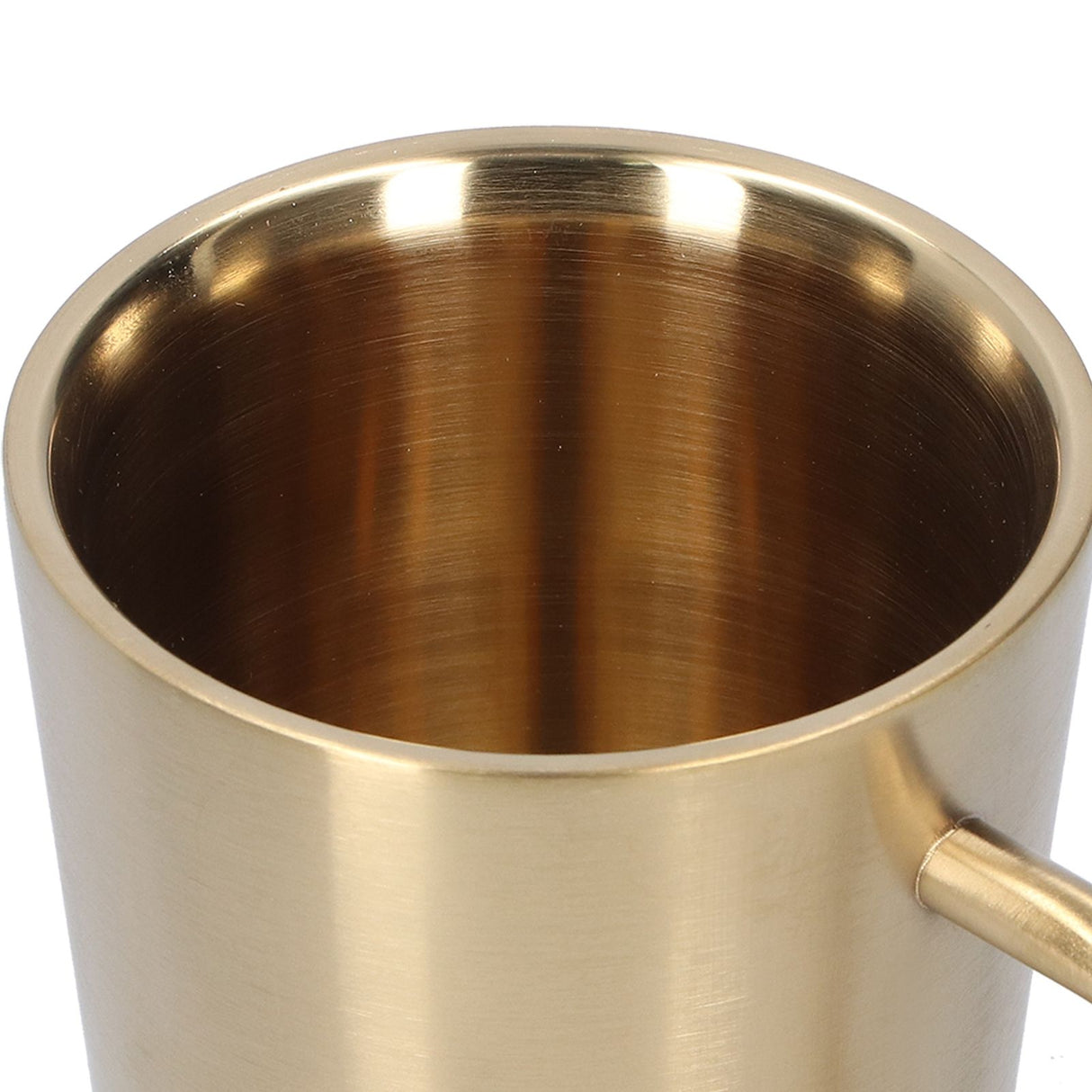 340ml 304 Stainless Steel Beer Mug Coffee Water Cup with Handgrip Double Wall DrinkwareGold