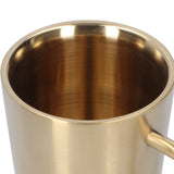 340ml 304 Stainless Steel Beer Mug Coffee Water Cup with Handgrip Double Wall DrinkwareGold - Extra Image
