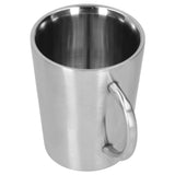 340ml 304 Stainless Steel Beer Mug Coffee Water Cup with Handgrip Double Wall DrinkwareStainless Steel Color