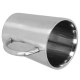 340ml 304 Stainless Steel Beer Mug Coffee Water Cup with Handgrip Double Wall DrinkwareStainless Steel Color