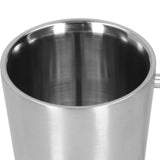 340ml 304 Stainless Steel Beer Mug Coffee Water Cup with Handgrip Double Wall DrinkwareStainless Steel Color - Extra Image