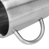 340ml 304 Stainless Steel Beer Mug Coffee Water Cup with Handgrip Double Wall DrinkwareStainless Steel Color - Extra Image