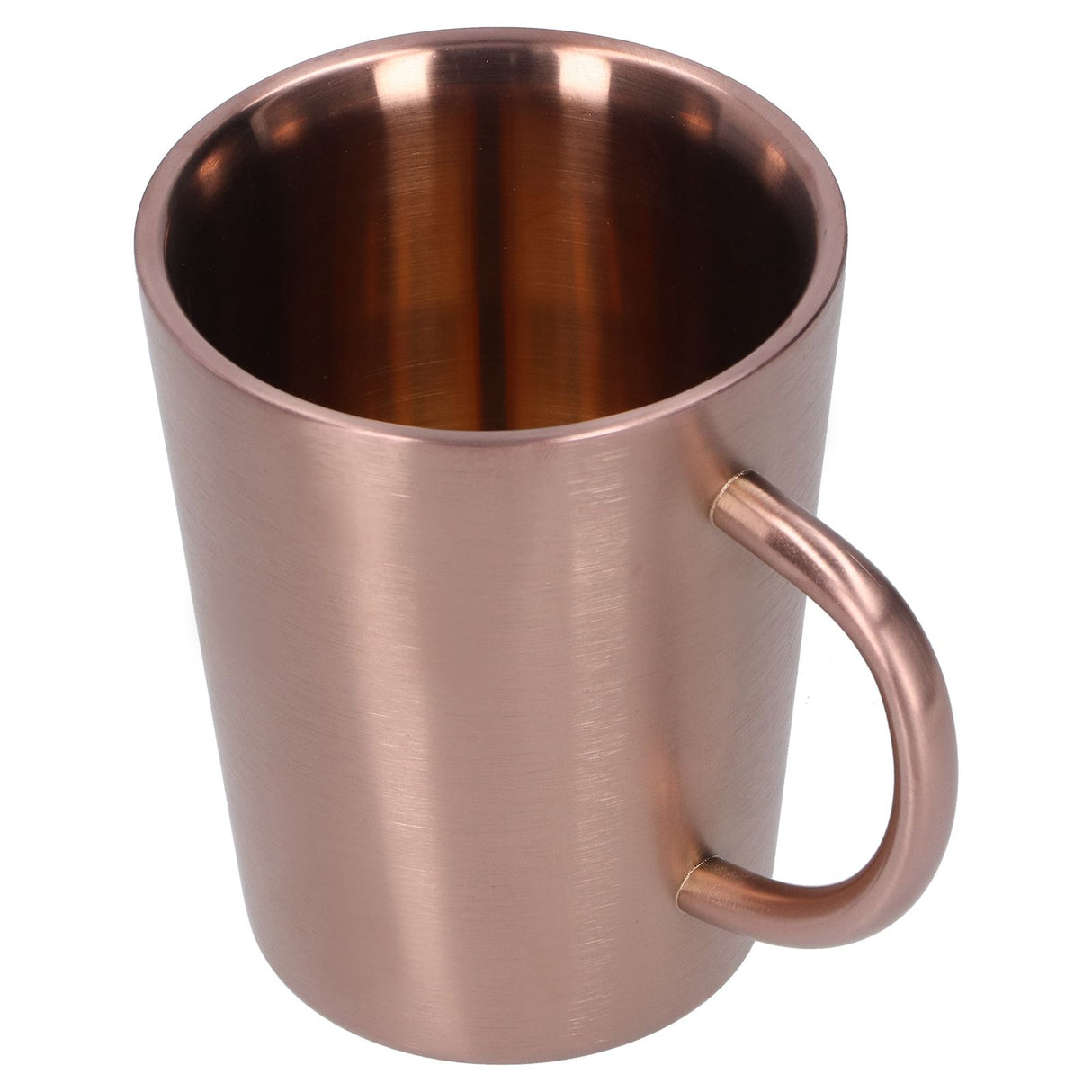 340ml 304 Stainless Steel Beer Mug Coffee Water Cup with Handgrip Double Wall DrinkwareRose Gold