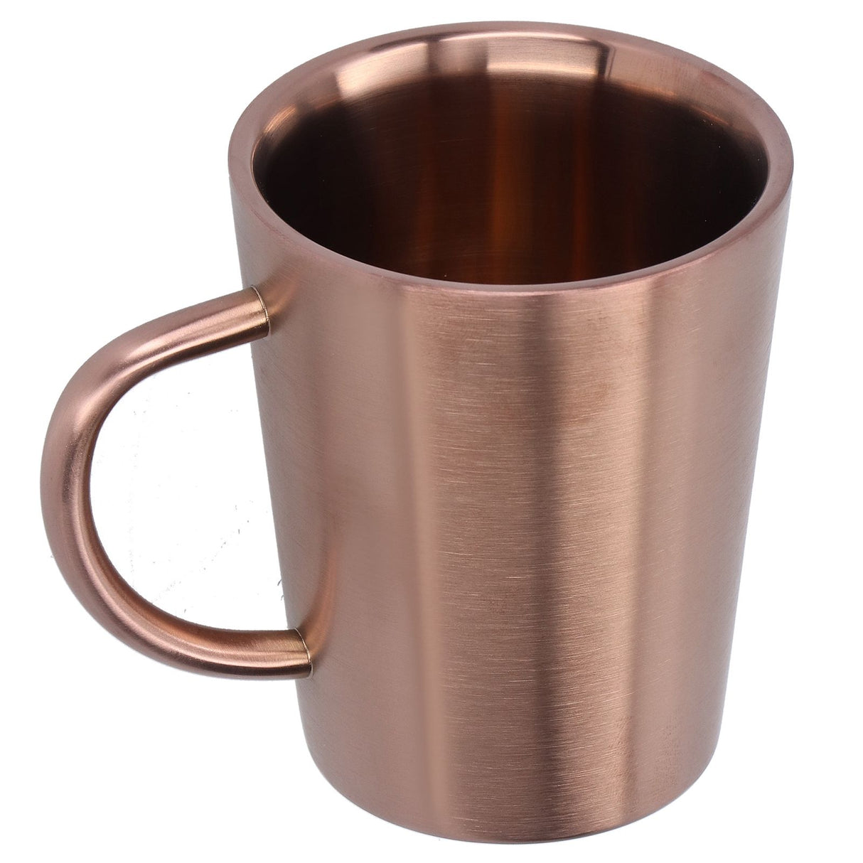340ml 304 Stainless Steel Beer Mug Coffee Water Cup with Handgrip Double Wall DrinkwareRose Gold