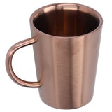 340ml 304 Stainless Steel Beer Mug Coffee Water Cup with Handgrip Double Wall DrinkwareRose Gold